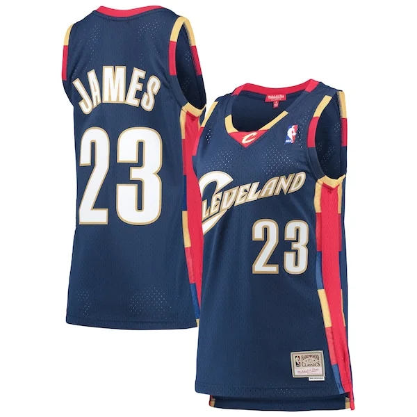 Accattivante Attraente Raffinato LeBron James Cleveland Cavaliers Women's Hardwood Classics Swingman Jersey Navy per gli appassionati