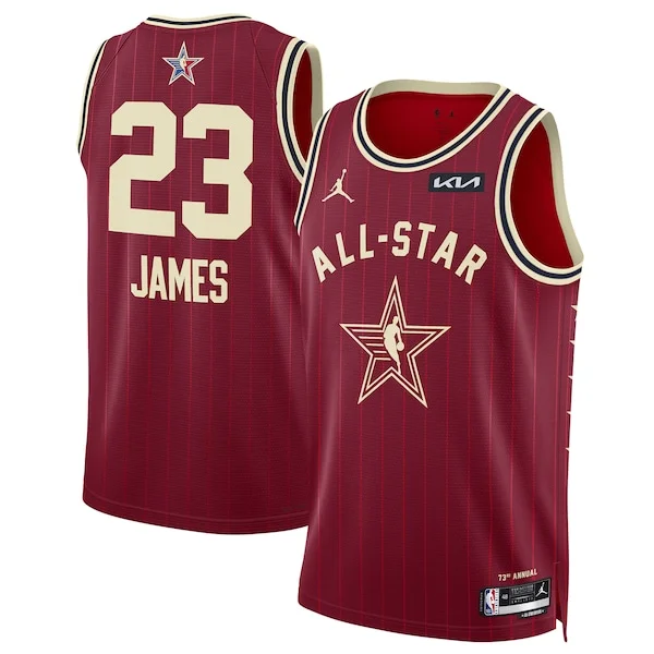 Versatile Delizioso LeBron James Jordan Brand Unisex 2024 NBA All Star Game Swingman Jersey Crimson per gli appassionati