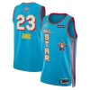 Moderno Accattivante Elegante LeBron James Jordan Brand Unisex 2025 NBA All Star Game Swingman Player Jersey Light Blue per gli appassionati