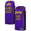 Classico Meraviglioso LeBron James Los Angeles Lakers Jordan Brand Authentic Player Jersey Statement Edition Purple per gli appassionati