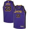 Eccezionale Elegante LeBron James Los Angeles Lakers Jordan Brand Youth Performance Swingman Jersey Statement Purple per gli appassionati