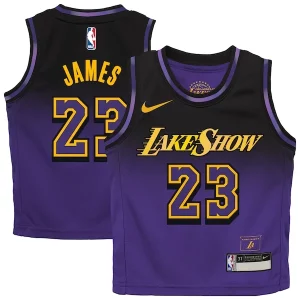 Eccezionale Magnifico LeBron James Los Angeles Lakers Nike Toddler 2024/25 Swingman Player Jersey City Edition Purple per gli appassionati