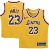 Fascinante Magnifico Fantastico LeBron James Los Angeles Lakers Nike Preschool Dri FIT Swingman Player Jersey Icon Edition Gold per gli appassionati