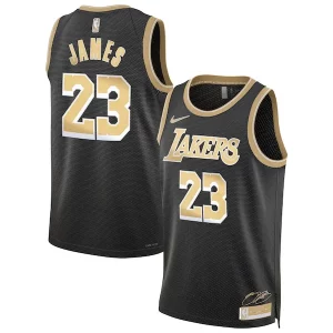 Attraente LeBron James Los Angeles Lakers Nike Unisex Select Series Swingman Jersey Black per gli appassionati