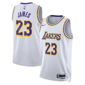 Fascinante Classico Eccezionale LeBron James Los Angeles Lakers Nike Unisex Swingman Jersey Association Edition White/Gold per gli appassionati