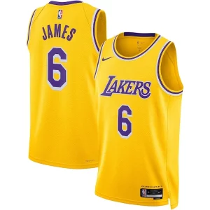 Lussuoso Resistente Gorgeous LeBron James Los Angeles Lakers Nike Unisex Swingman Jersey Icon Edition Gold per gli appassionati