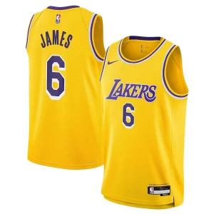 Attraente LeBron James Los Angeles Lakers Nike Youth Swingman Jersey Icon Edition Gold per gli appassionati