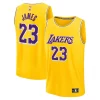 Magnifico Incantevole LeBron James Los Angeles Lakers Youth Fast Break Replica Player Jersey Icon Edition Gold per gli appassionati