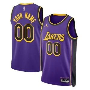 Splendido Magnifico Los Angeles Lakers Jordan Brand Unisex 2022/23 Swingman Custom Jersey Statement Edition Purple per gli appassionati
