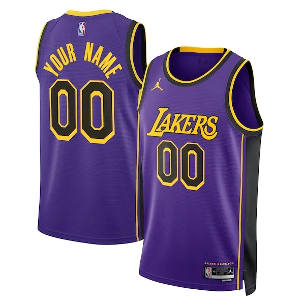 Splendido Magnifico Los Angeles Lakers Jordan Brand Unisex 2022/23 Swingman Custom Jersey Statement Edition Purple per gli appassionati