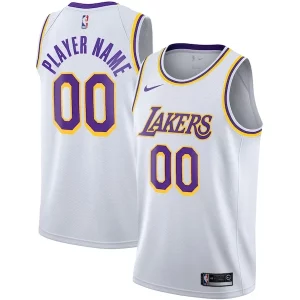 Splendido Carino Attraente Los Angeles Lakers Nike 2020/21 Swingman Custom Jersey Association Edition White per gli appassionati