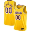 Robusto Los Angeles Lakers Nike 2020/21 Swingman Custom Jersey Icon Edition Gold per gli appassionati