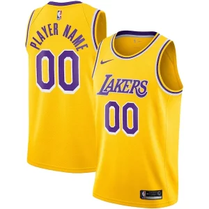 Robusto Los Angeles Lakers Nike 2020/21 Swingman Custom Jersey Icon Edition Gold per gli appassionati