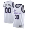Prestigioso Los Angeles Lakers Nike Unisex 2022/23 Swingman Custom Jersey City Edition White per gli appassionati
