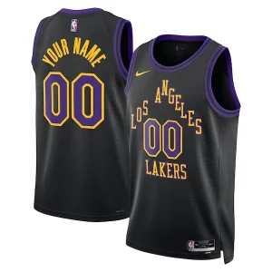 Sofisticato Splendido Los Angeles Lakers Nike Unisex 2023/24 Custom Swingman Jersey Black City Edition per gli appassionati