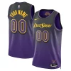 Carino Prestigioso Sofisticato Los Angeles Lakers Nike Unisex 2024/25 Custom Swingman Jersey City Edition Purple per gli appassionati
