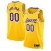 Elegante Classico Robusto Los Angeles Lakers Nike Unisex Swingman Custom Jersey Gold Icon Edition per gli appassionati