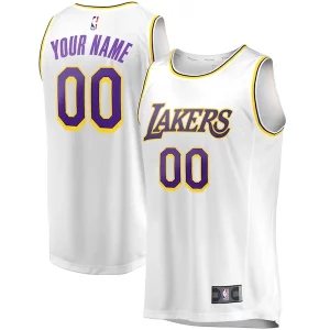 Accattivante Los Angeles Lakers Youth Fast Break Replica Custom Jersey Association Edition White per gli appassionati