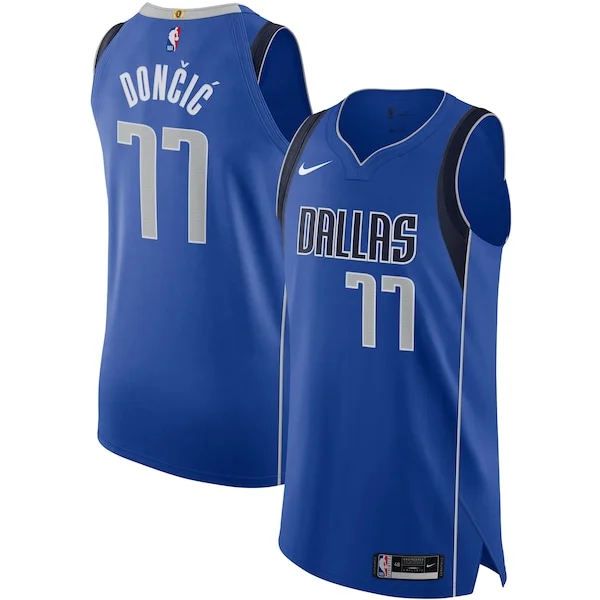 Trendy Splendido Luka Dončić Dallas Mavericks Nike Authentic Jersey Association Edition Blue per gli appassionati
