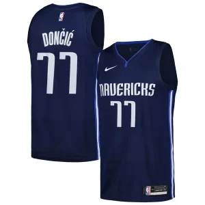 Comodo Pratico Luka Dončić Dallas Mavericks Nike Swingman Player Jersey City Edition Navy per gli appassionati