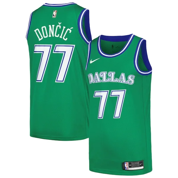 Ottimo Lussuoso Luka Dončić Dallas Mavericks Nike Swingman Player Jersey Classic Edition Green per gli appassionati