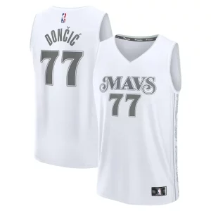 Fascinante Resistente Versatile Luka Dončić Dallas Mavericks Youth 2024/25 Fast Break Player Jersey City Edition White per gli appassionati