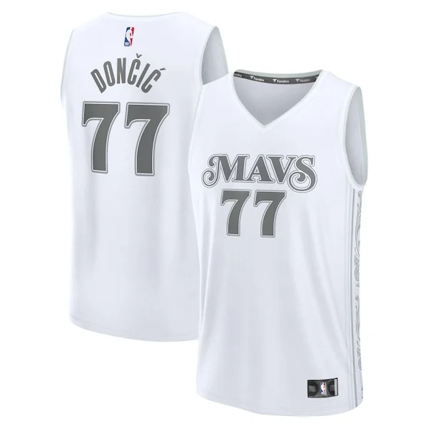 Fascinante Resistente Versatile Luka Dončić Dallas Mavericks Youth 2024/25 Fast Break Player Jersey City Edition White per gli appassionati