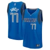 Fascinante Versatile Luka Dončić Dallas Mavericks Fast Break Replica Player Jersey Icon Edition Blue per gli appassionati
