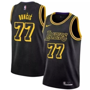 Eccezionale Luka Dončić Los Angeles Lakers Nike Mamba Edition Jersey Black per gli appassionati