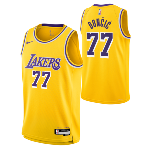 Carino Ottimo Luka Dončić Los Angeles Lakers Nike Unisex Swingman Jersey Icon Edition Gold per gli appassionati