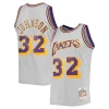 Lussuoso Comodo Magic Johnson Los Angeles Lakers 1984 85 Hardwood Classics Reload 2.0 Throwback Swingman Jersey Gray per gli appassionati
