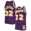 Duraturo Incantevole Magic Johnson Los Angeles Lakers 1984/85 Hardwood Classics Authentic Jersey Purple/Gold per gli appassionati