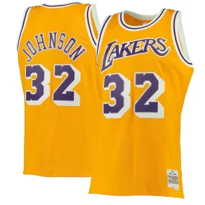 Carino Sofisticato Comodo Magic Johnson Los Angeles Lakers 1984/85 Hardwood Classics Swingman Jersey Gold/Purple per gli appassionati