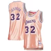 Trendy Magic Johnson Los Angeles Lakers Women's 75th Anniversary Rose Gold 1984 Swingman Jersey Pink per gli appassionati