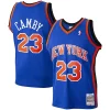 Ottimo Marcus Camby New York Knicks 1998/99 Hardwood Classics Swingman Jersey Blue per gli appassionati