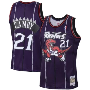 Elegante Marcus Camby Toronto Raptors 2001/02 Hardwood Classics Swingman Jersey Purple per gli appassionati