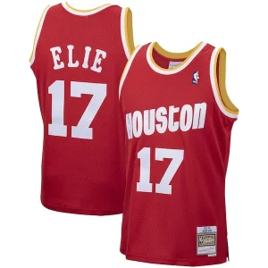 Splendido Ottimo Mario Elie Houston Rockets 1993/94 Hardwood Classics Swingman Jersey Red per gli appassionati