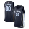 Bellissimo Lussuoso Memphis Grizzlies Nike Swingman Custom Jersey Navy Icon Edition per gli appassionati
