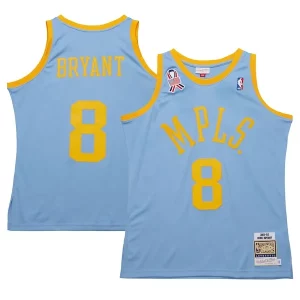 Trendy Men's Los Angeles Lakers Kobe Bryant Powder Blue 2001/02 Hardwood Classics Authentic Player Jersey per gli appassionati