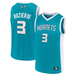 Robusto Men's Terry Rozier Teal Charlotte Hornets Player Jersey per gli appassionati