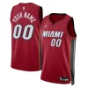 Attraente Raffinato Miami Heat Jordan Brand Unisex 2022/23 Swingman Custom Jersey Statement Edition Red per gli appassionati