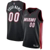 Moderno Trendy Miami Heat Nike 2021/22 Diamond Swingman Custom Jersey Icon Edition Black per gli appassionati