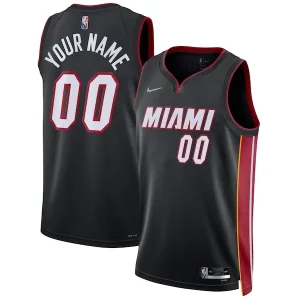 Moderno Trendy Miami Heat Nike 2021/22 Diamond Swingman Custom Jersey Icon Edition Black per gli appassionati