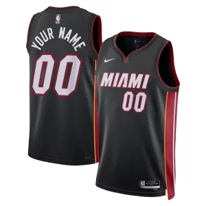 Lussuoso Moderno Miami Heat Nike Unisex Swingman Custom Jersey Black Icon Edition per gli appassionati