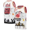Magnifico Gorgeous Bellissimo Miami Heat x Tats Cru Hardwood Classics Fashion Jersey White per gli appassionati
