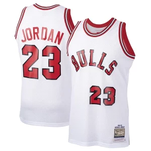 Eccezionale Resistente Carino Michael Jordan Chicago Bulls 1984/85 Hardwood Classics Rookie Authentic Jersey White/Red per gli appassionati