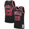 Magnifico Ottimo Cool Michael Jordan Chicago Bulls 1997/98 Hardwood Classics Authentic Jersey Black/Scarlet/White per gli appassionati