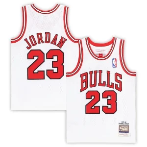 Fantastico Meraviglioso Trendy Michael Jordan Chicago Bulls Preschool 1997/98 Hardwood Classics Authentic Jersey White/Black/Red per gli appassionati