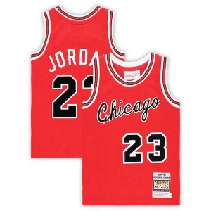 Trendy Michael Jordan Chicago Bulls Preschool Hardwood Classics 1984/85 Authentic Swingman Jersey Red per gli appassionati