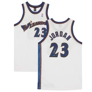 Moderno Meraviglioso Michael Jordan Washington Wizards Authentic Autographed White Nike Jersey per gli appassionati